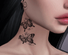 c butterfly neck tattoo