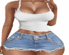 Denim mini + tank top
