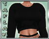 T* Sweater + Fishnet Blk