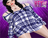 K* Blouse Plaid BluGel