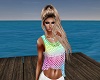 Rainbow Netted Top