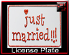 Just Married License Pl.