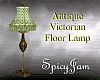 Antq Victn Floor Lamp Gn