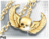 -P- Winged Skull Gold N