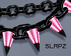 !!S Spike Choker Pink