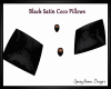 Black Satin Coco Pillows