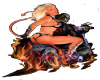 biker with fire