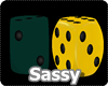 GREEN AND YELLOW DICE