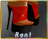 Lace Heart Heel Red