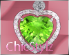 Green Heart Diamond Earr