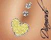 yellow Heart Belly Ring