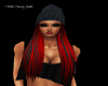 Red and black beanie