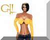 GIL"Yellow  Sexy Tops