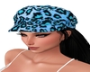 Blue Leopard Hat Hair