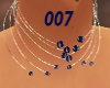 007 Gold Blue choker