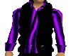 Purple Black Down Jacket