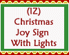 Joy Sign With Lights