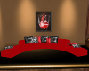 Red & Black Club Sofa