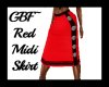 GBF~Red Midi Skirt