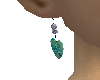 aquamarine heart earring