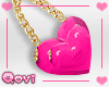Deep Pink Heart Handbag