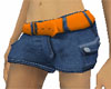Jean shorts with orange