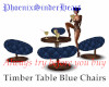 Table n Blue chairs