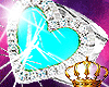 Heart Aqua Ring