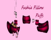 -Fushia Pillow puffs-