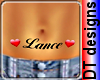 Lance hearts belly tatto