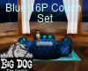 [BD] Blue 16P Couch Set