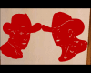 Red Couple Silhouette