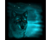 Mistical Blue Wolf