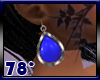 blue silver earring