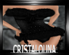 Black fur diva corset
