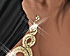 Snake Earrings Gold  L