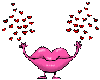 mouth with hearts