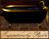 I~Blk&Brass Footed Tub