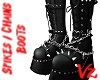 Spikes Chains Boots Blk