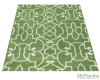 Green/White area rug
