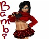B! Red Plaid Skirt
