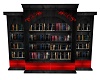 blk and red bookshelf