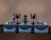 Blue Black Banquet Table