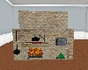 medevil kitchen fireplac