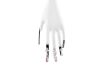 S. Black Design Nail
