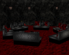 black and red club couch
