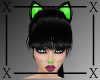 .X. Kat Ears & Face Grn
