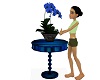 Blue Flower Table