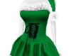 SARA GRN SANTA DRESS SET