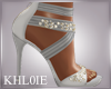 K white n gold heels